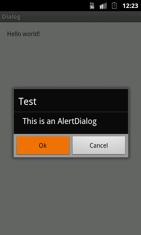 OK/Cancel Dialog on Gingerbread, OK on th left.