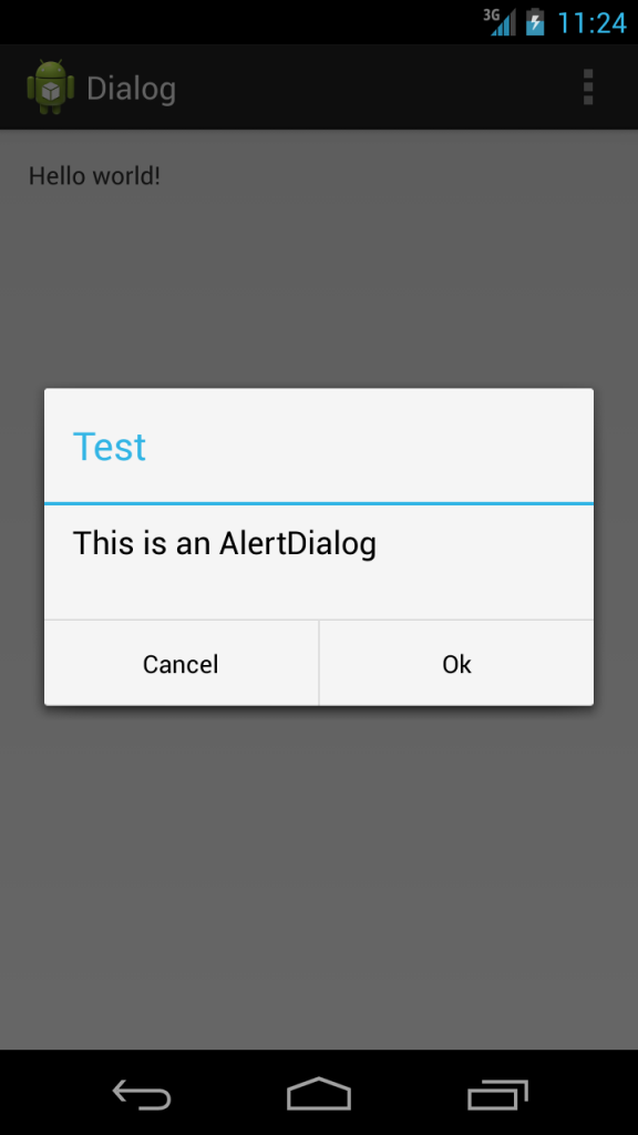 OK/Cancel Dialog on Jelly Bean or ICS, OK on th right.