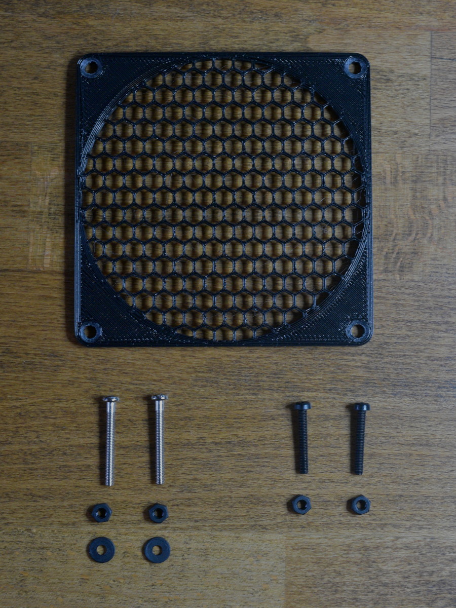 Hardware parts for Pi 2 and Pi 3 laid out on table